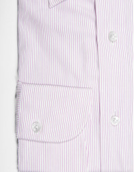 Patrick Hellmann Collection White Purple Shirt With Thin Stripes thumbnail 4